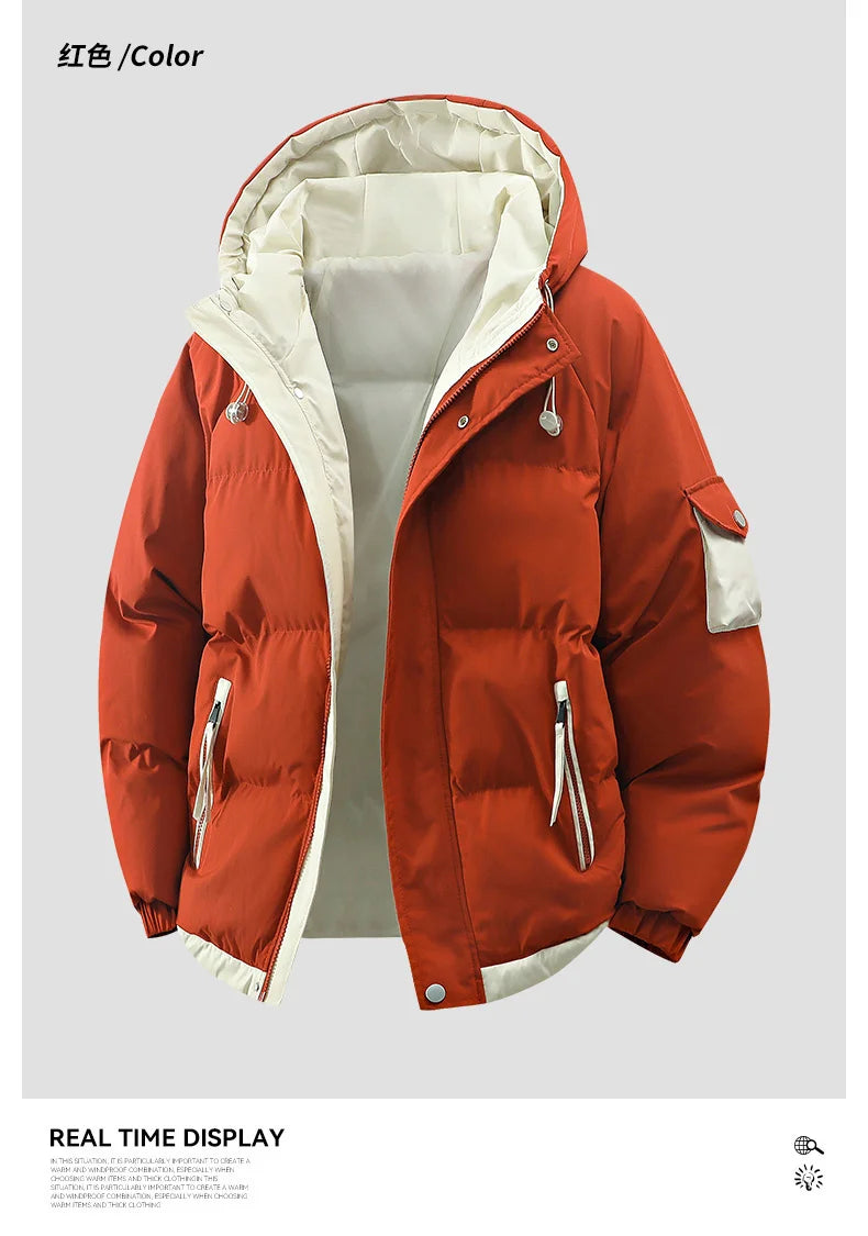 Men's Cotton-Padded Hooded Winter Jacket