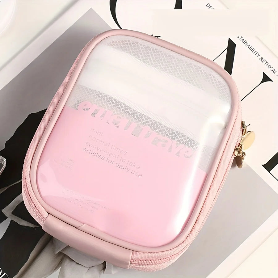 Mini Transparent Waterproof Cosmetic Clutch Bag