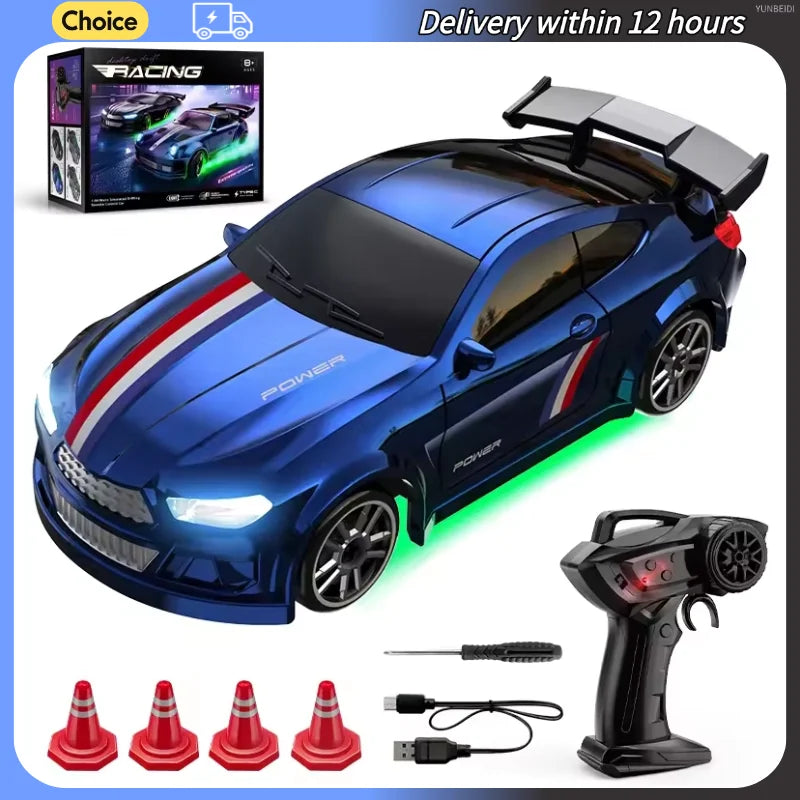 1/64 Scale Mini 4WD RC Drift Racing Car – Type-C Rechargeable Desktop Racer