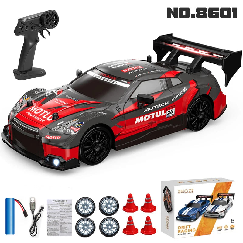 1:24 Scale 4WD RC Drift Car – 20KM/H High Speed LED Racing Vehicle