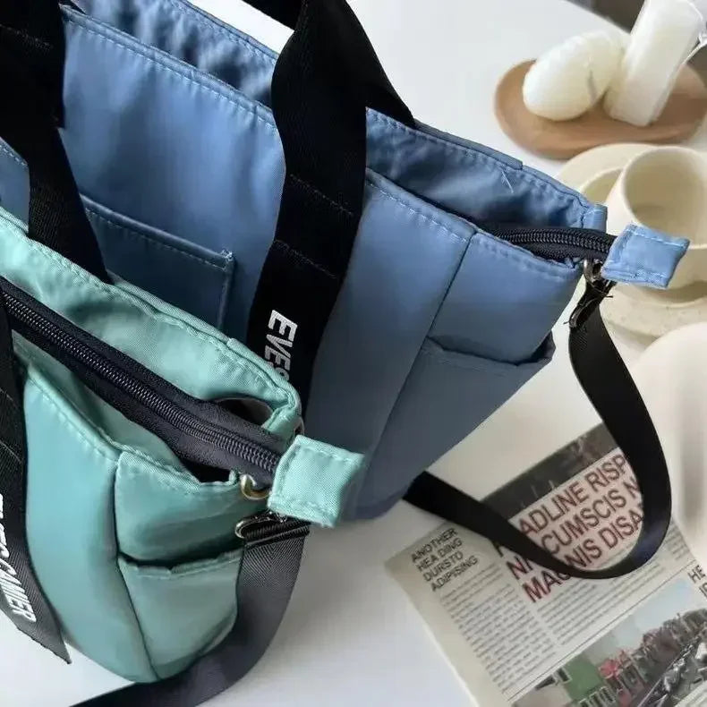Large Capacity Nylon Canvas Tote Bag – Waterproof Shoulder Bag & Messenger for School & Daily Use