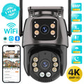 8MP Dual Lens WiFi PTZ Outdoor Security Camera – AI Auto Tracking, Color Night Vision, 2-Way Audio