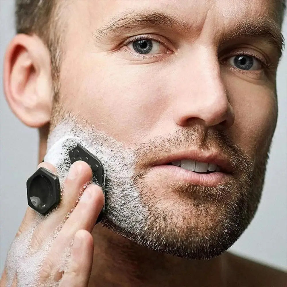 Silicone Face Cleansing Brush for Men – Deep Clean, Shave Prep & Facial Massage Scrubber