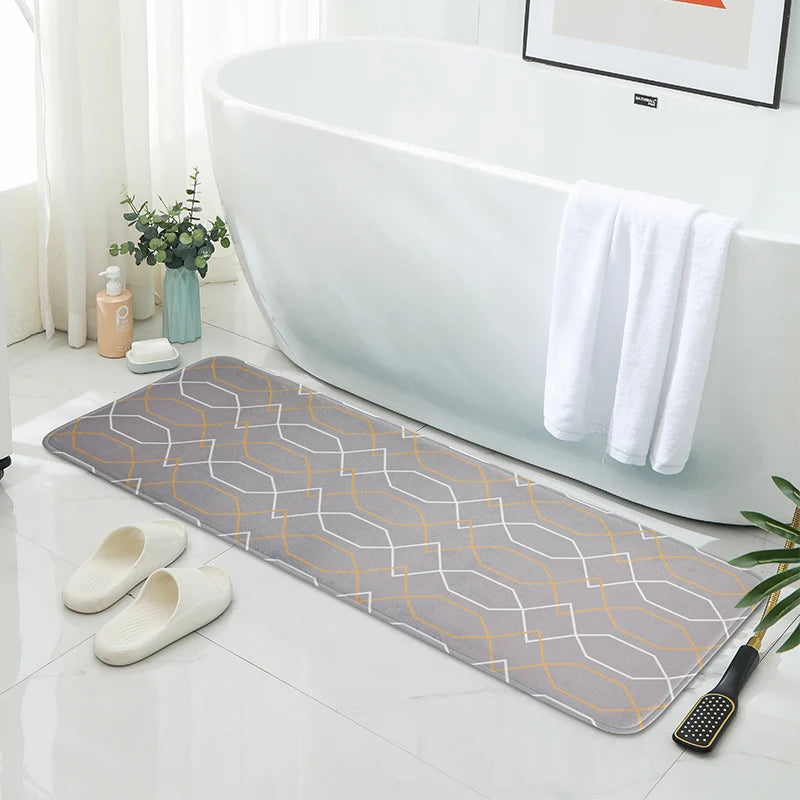 Cartoon Plush Bedside Floor Mat – Non-Slip Long Strip Rug for Bedroom, Sofa & Coffee Table