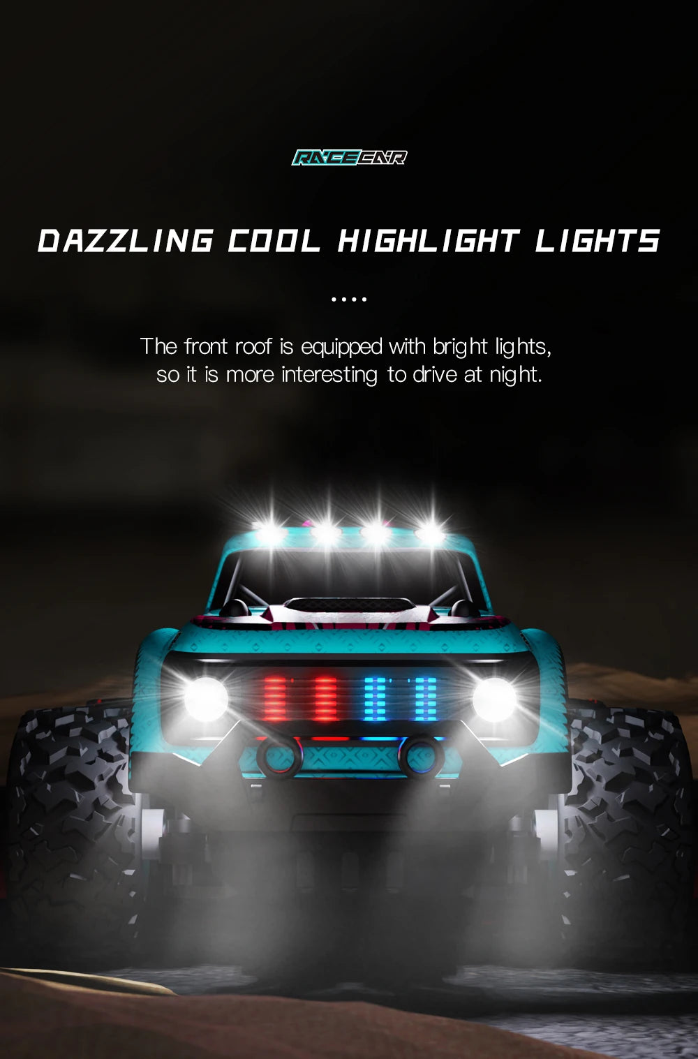 ZWN DK087 1:16 / 1:20 Scale 2WD RC Off-Road Climbing Car with LED Light