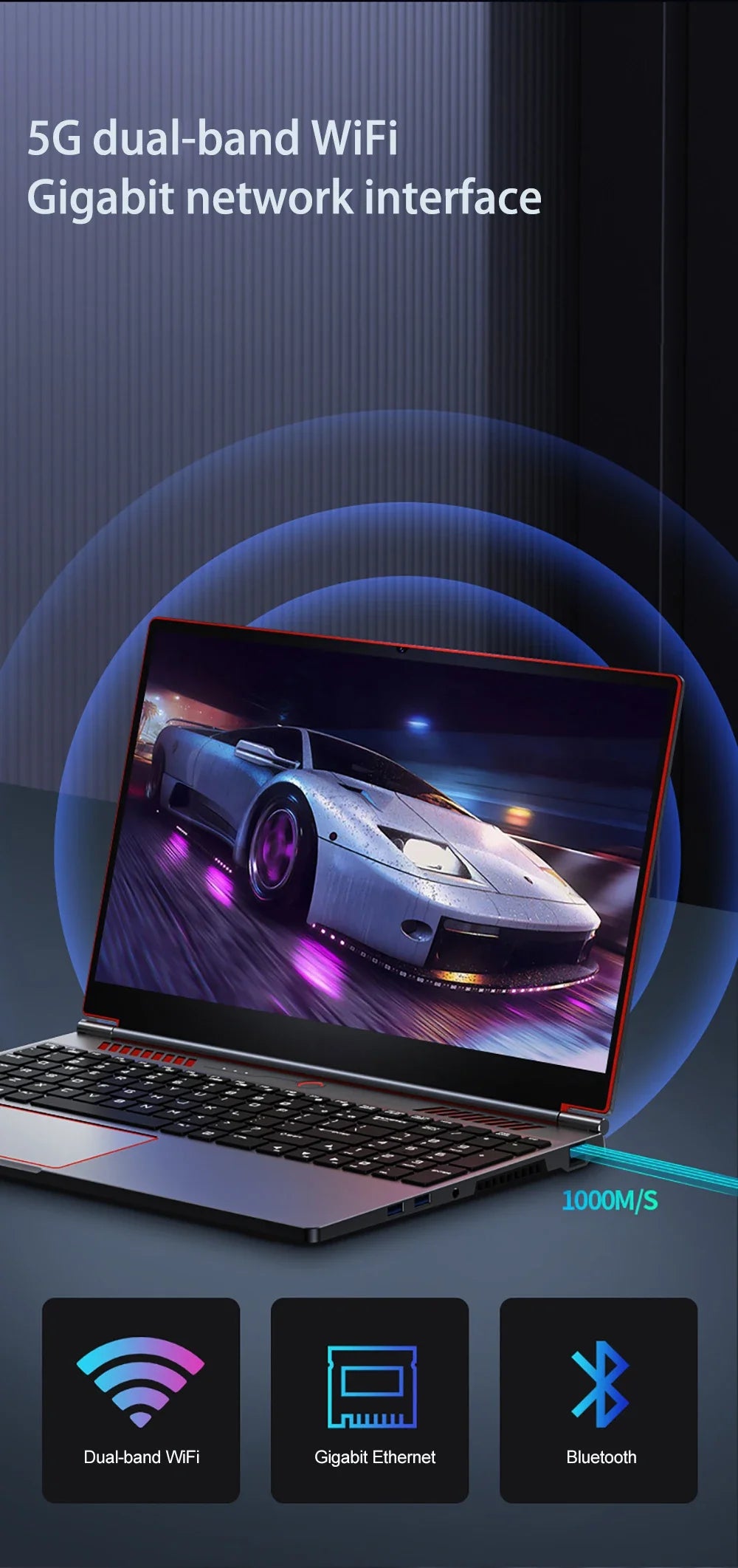 16.1" Gaming Laptop – RTX 4050 6GB or GTX 1650 4GB, Intel i9/i7, Up to 64GB DDR4, 4TB NVMe, 144Hz