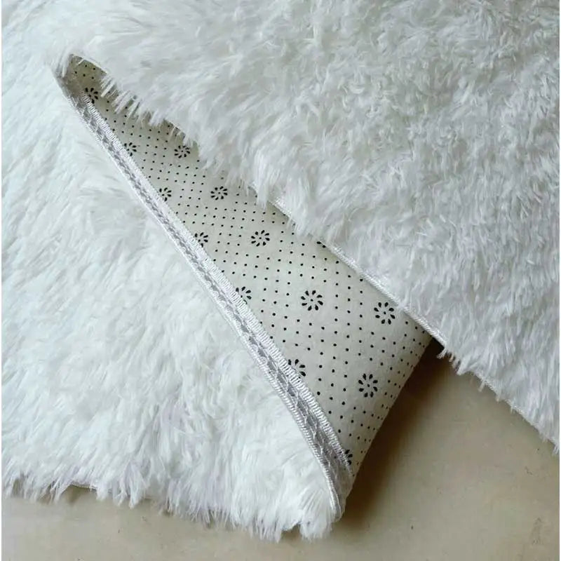 Fluffy Area Rug – Nordic Style Non-Slip Bedroom & Living Room Carpet, 8 Colors & 7 Sizes