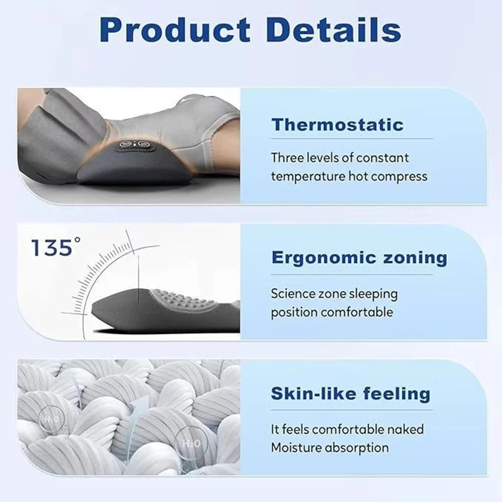 Heating Vibration Back Pillow Massager – Lumbar Support Cushion for Sleep & Maternity