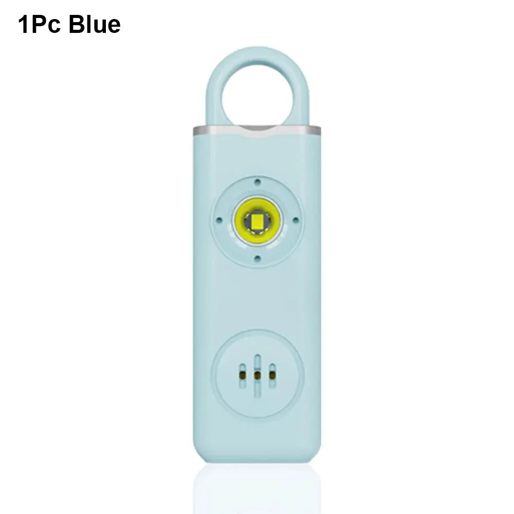 130dB Personal Safety Alarm Keychain with LED Light – Rechargeable Self Defense