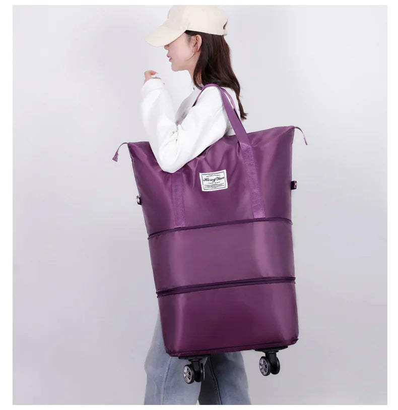 Expandable Fitness Travel Bag – Wet-Dry Storage & Wheels