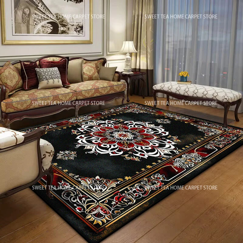 Persian Luxury Red Carpet – Large Non-Slip Living Room Rug, Bedroom & Lounge, 14 Styles & 15 Sizes