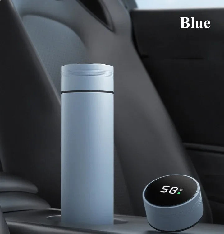 Trebalena 500ml Temperature Display Vacuum Thermos Bottle – 304 Medical-Grade SS, 24Hr Hot & Cold, Touch Temp Lid, 8 Colors