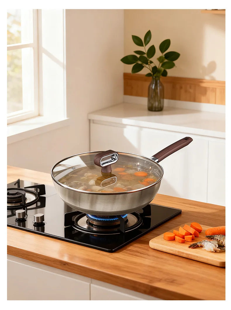 Nonstick Cookware – 32cm Wok, 18cm Milk Pot & 22cm Soup Pot