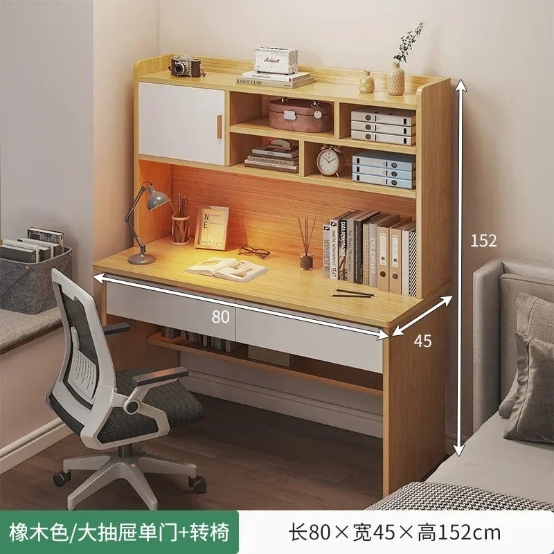 Simple Modern Computer Desk — Student Writing & Home Office Workbench, Multiple Configurations