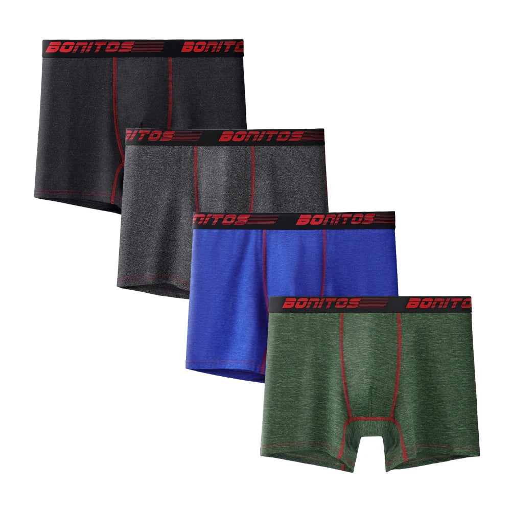 Men's Stretch Boxer Briefs, 4-Pack