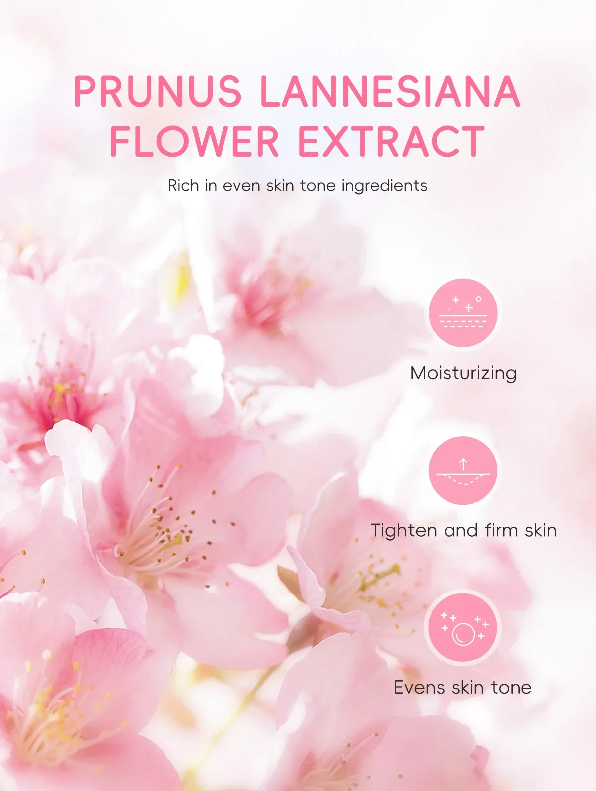 LAIKOU Sakura Skincare Gift Set – Brightening Serum, Eye Cream & Essence Cream 3-Piece Box