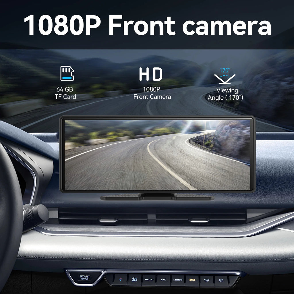 Wireless CarPlay Screen for Car – 10.26" Android Auto Touchscreen Stereo System