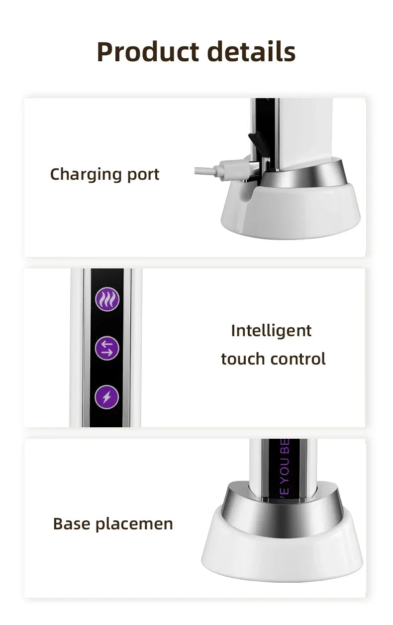 360° Rotating EMS Facial Massager with LED Phototherapy & Heat – Face Lift, Skin Tightening & Anti-Wrinkle Beauty Device