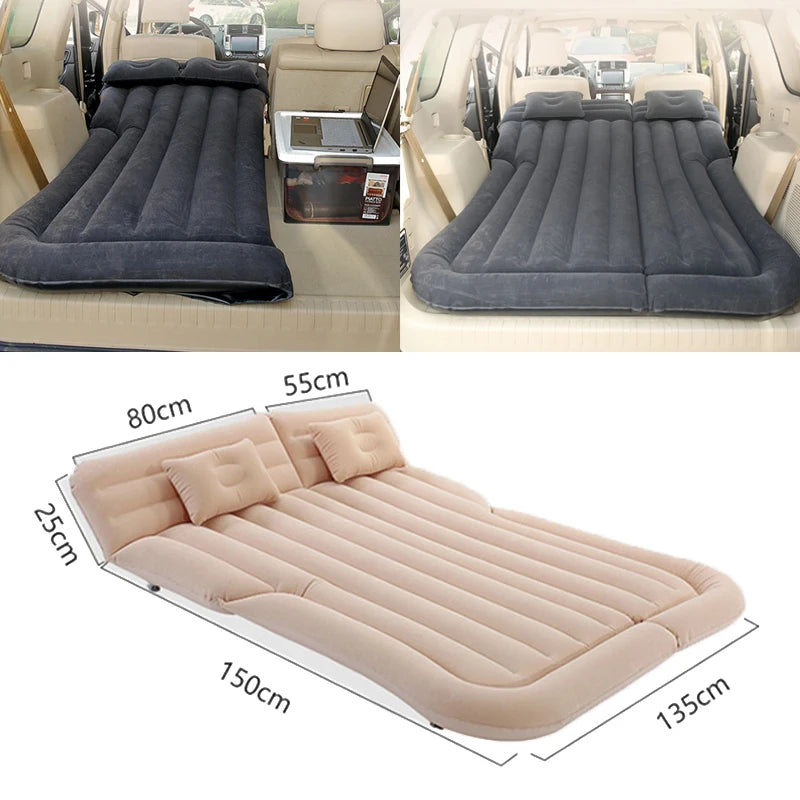 Car Air Inflatable Travel Mattress Bed — Universal Back Seat Camping Mat