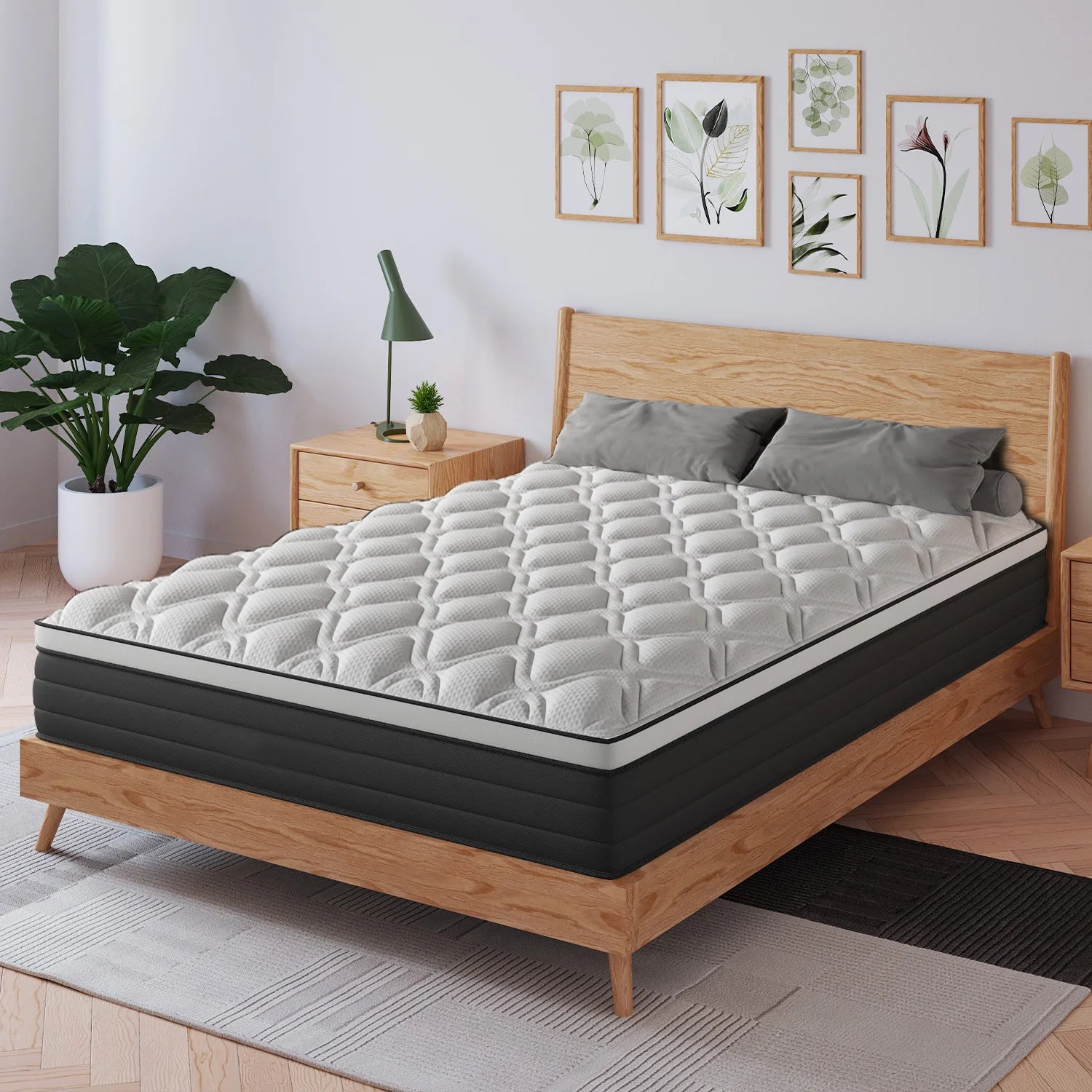Hotel Sleep at Home — 12"/14" Gel Memory Foam Hybrid Pocket Spring Mattress | Medium Firm, Motion Isolation, Twin to King