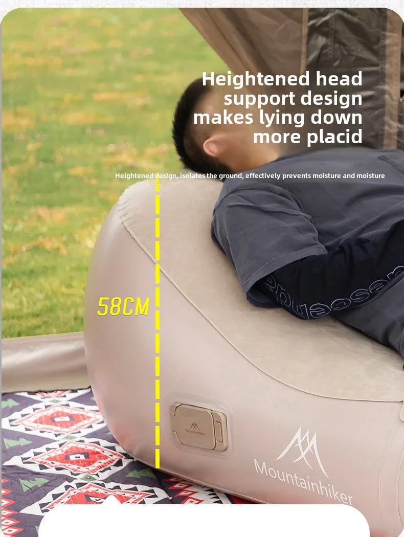 Inflatable Outdoor Air Sofa Bed – Automatic Self-Inflating Camping Sleeping Mat, 180x75x58CM