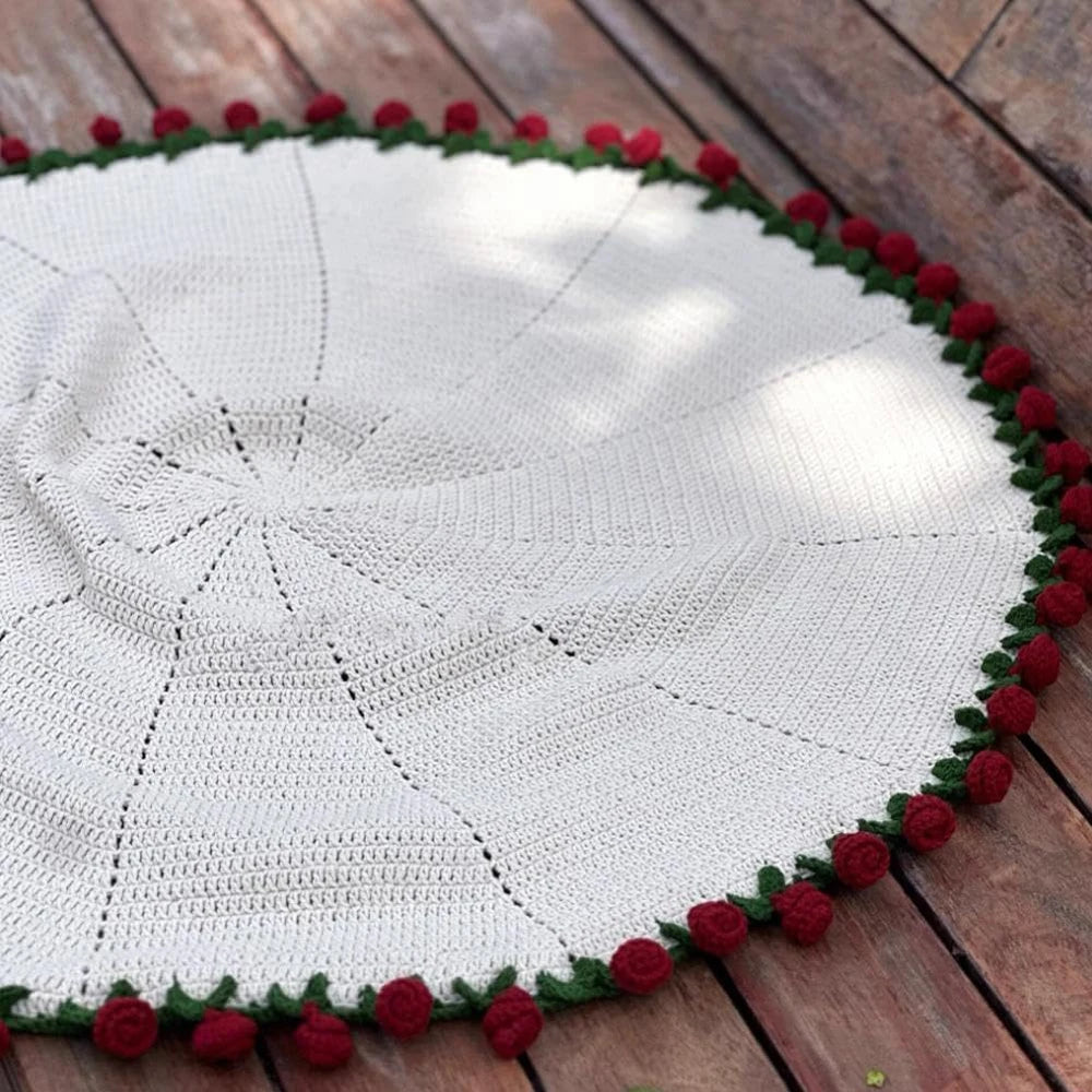 Rose Blanket Bouquet – Handmade Crochet Roses with Gift Bag, Valentine's Day & Birthday Gift for Girlfriend