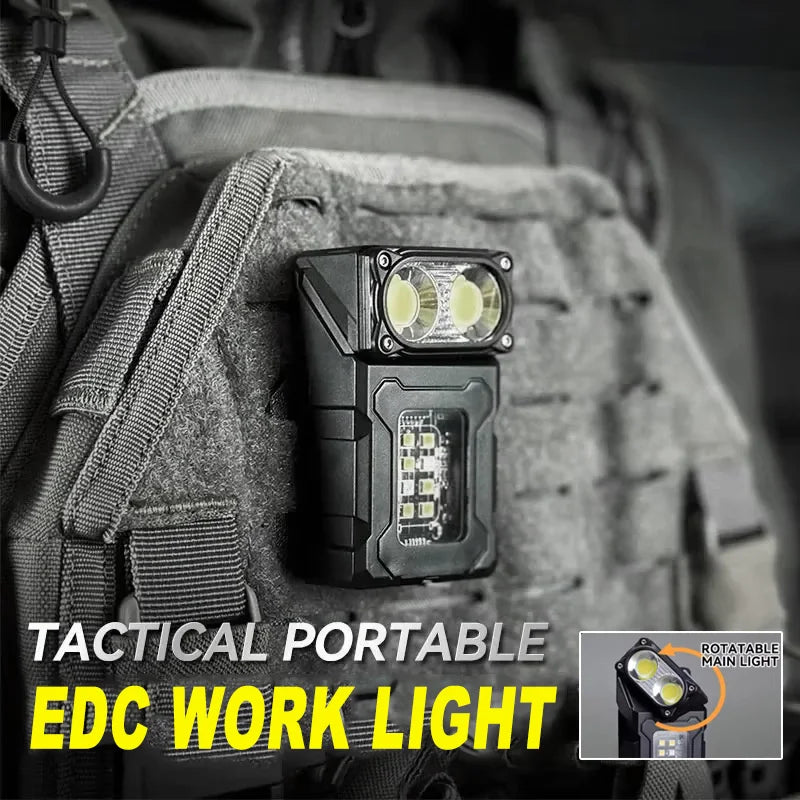 Rechargeable EDC Magnetic Mini Work Light – Adjustable LED Camping Lamp for Hiking, Fishing & Emergencies