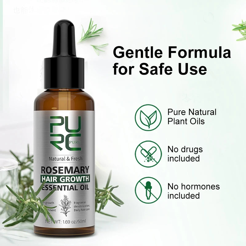 PURC Rosemary Oil Hair Treatment Ginger Hair Care Products for Men Women Smoothing Anti-Frizz Hair Care