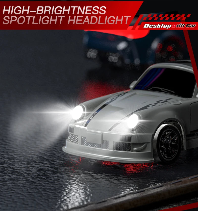 KF20 1/64 Scale Mini 4WD RC Drift Car – High Speed GTR Desktop Racing Model (v2)