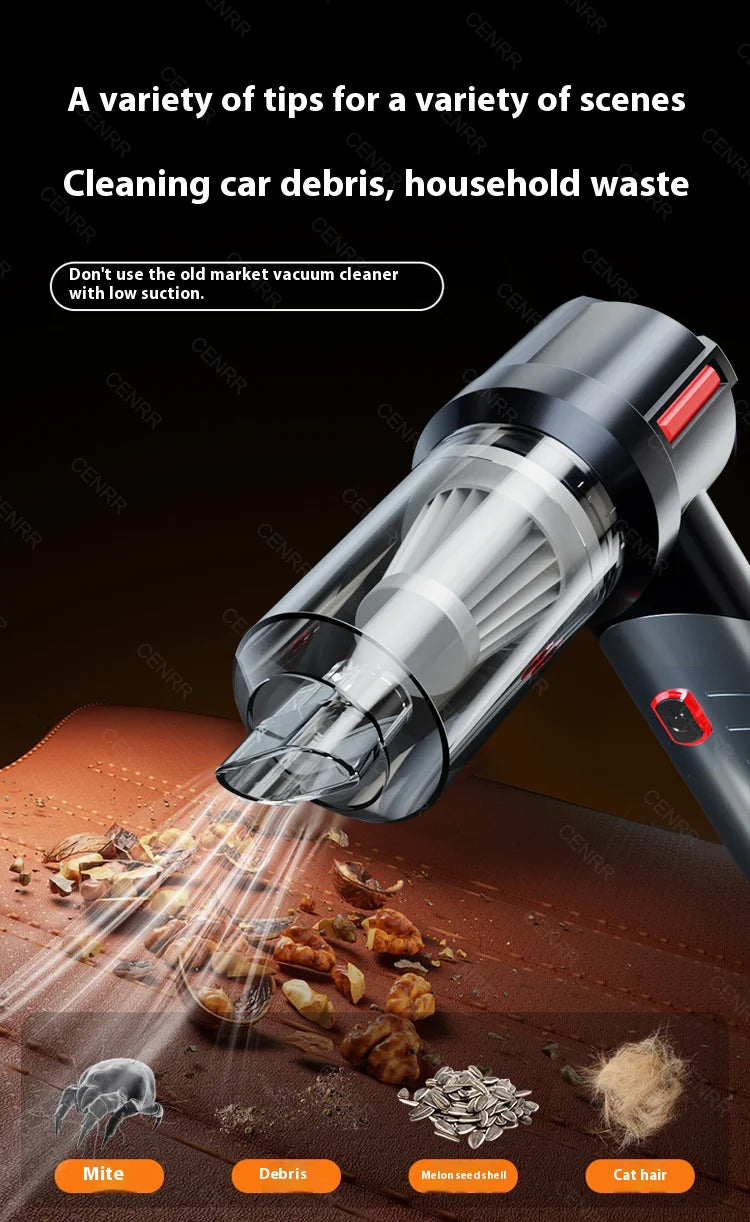 Cordless Car Vacuum – Brushless Motor & HEPA Filter