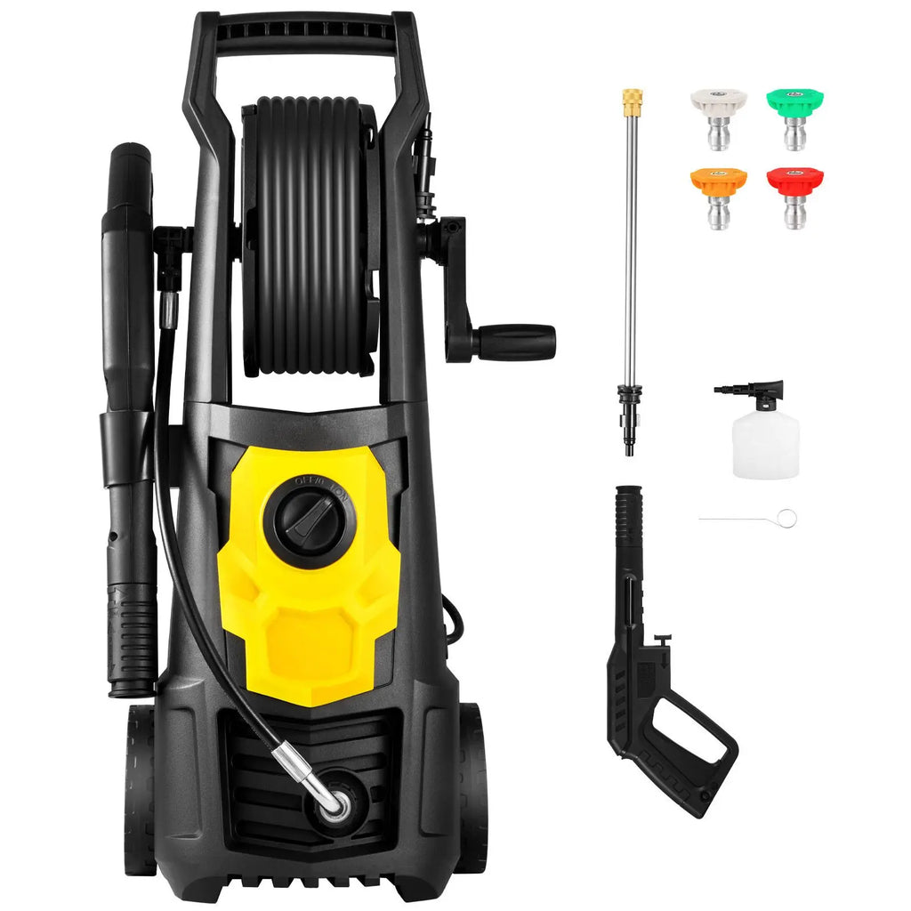 Electric Pressure Washer – 30-Foot Hose & Five Nozzles
