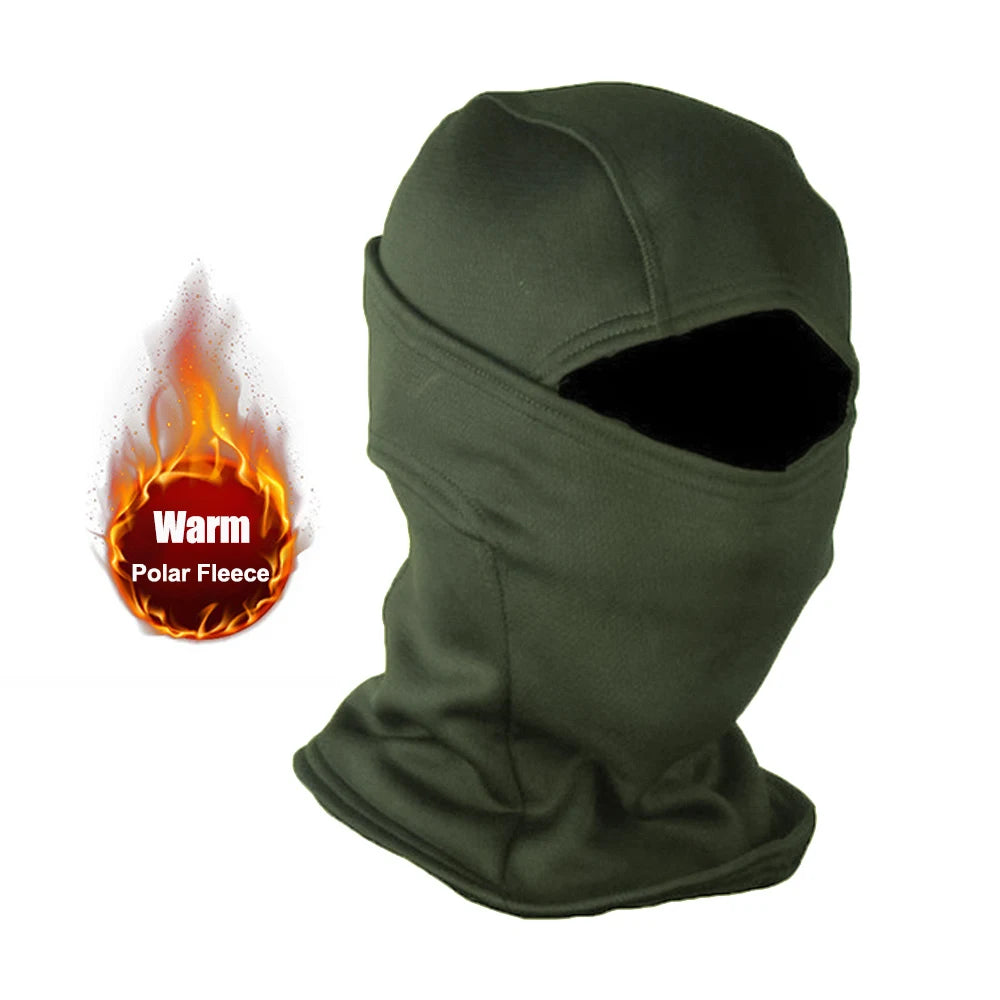 Camouflage Polar Fleece Full Face Cycling Balaclava — Windproof Winter Mask