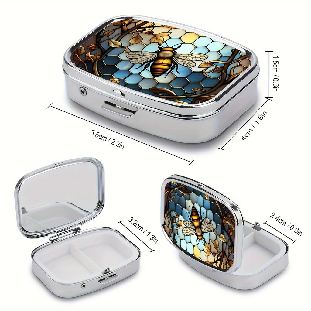 Colorful Metal Pill & Jewelry Organizer Box