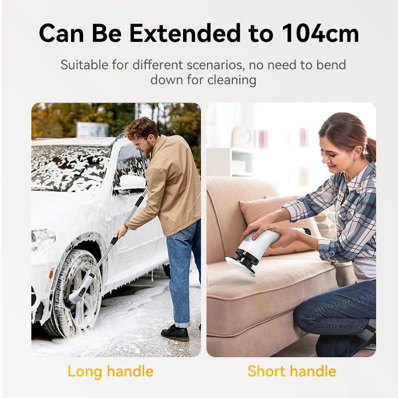 Cordless Electric Cleaning Brush – 7-Piece Spin Scrubber Kit for Bathroom, Kitchen & Shower