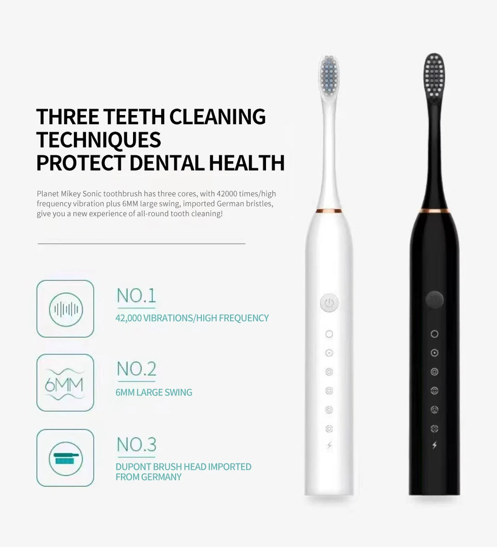 DR.GOOD X3 Sonic Electric Toothbrush – IPX7 Waterproof, 6 Modes, 30K–50K Strokes/Min