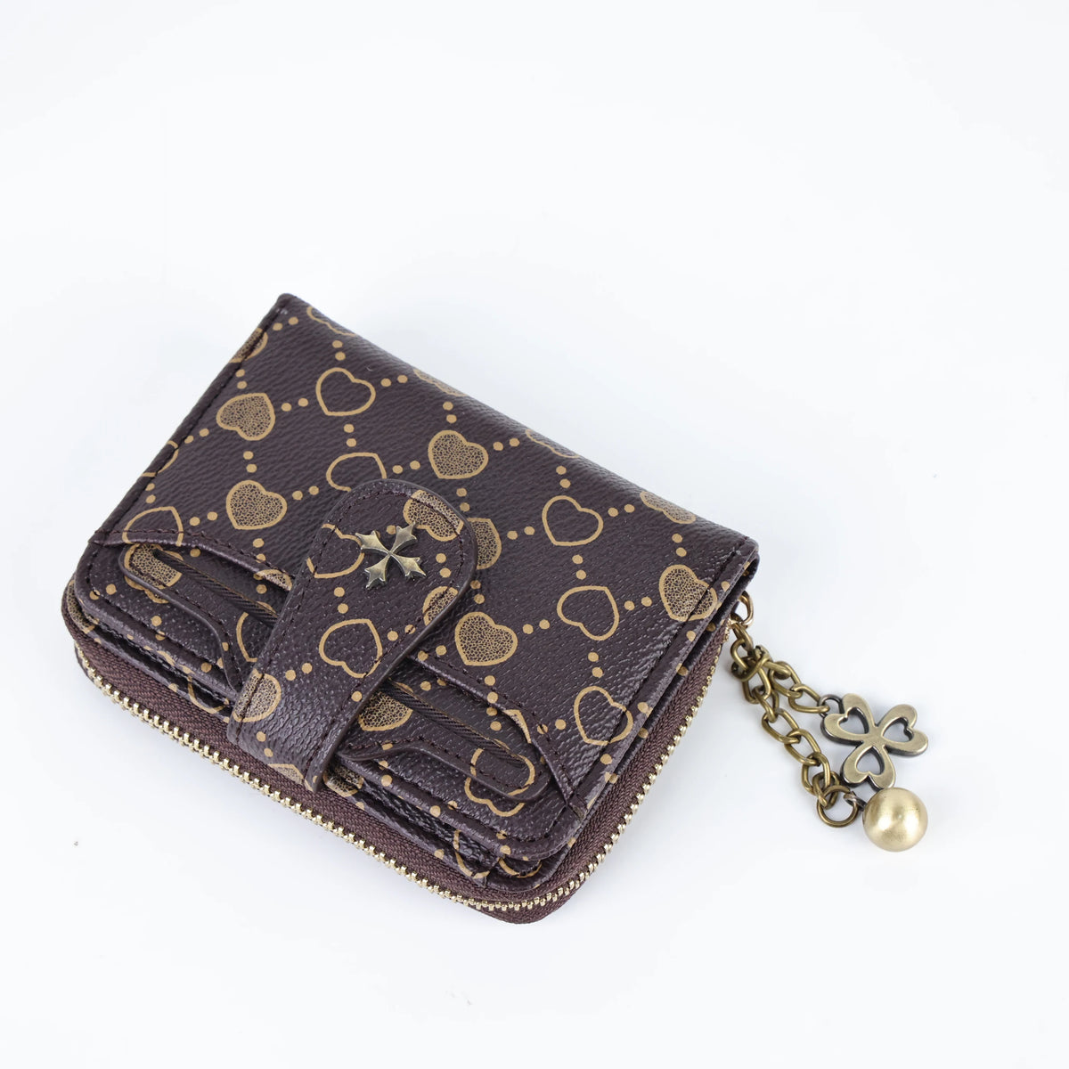 Women's Fashion Buckle Wallet – Short Zipper Coin Purse in European & American Style