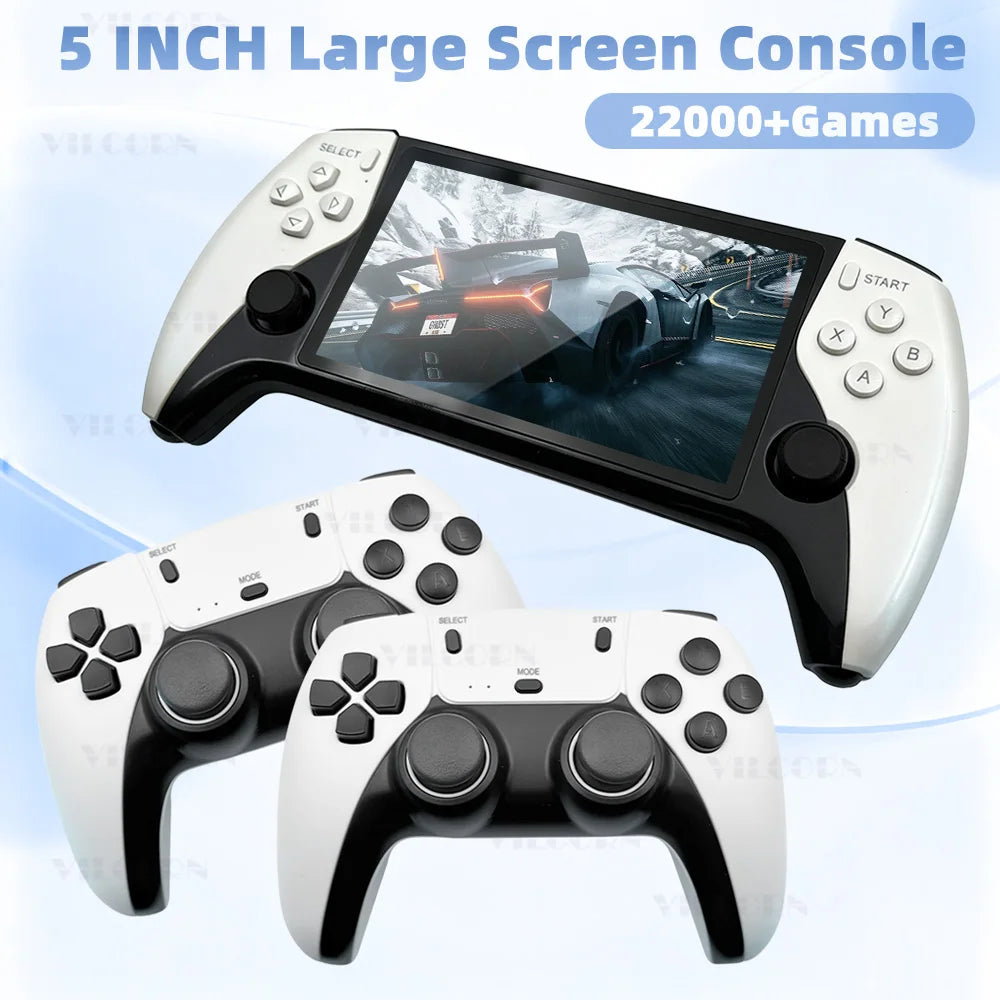 5-Inch IPS Retro Handheld Game Console – 22000 Games, PS1/GBA/MAME Compatible