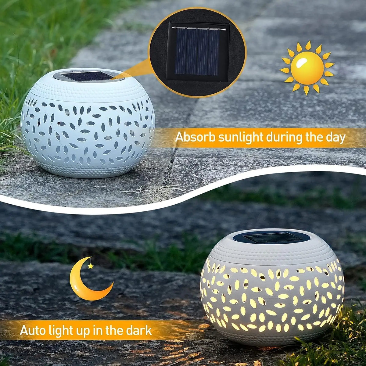 Solar Table Lamp – Warm LED Patio Lantern