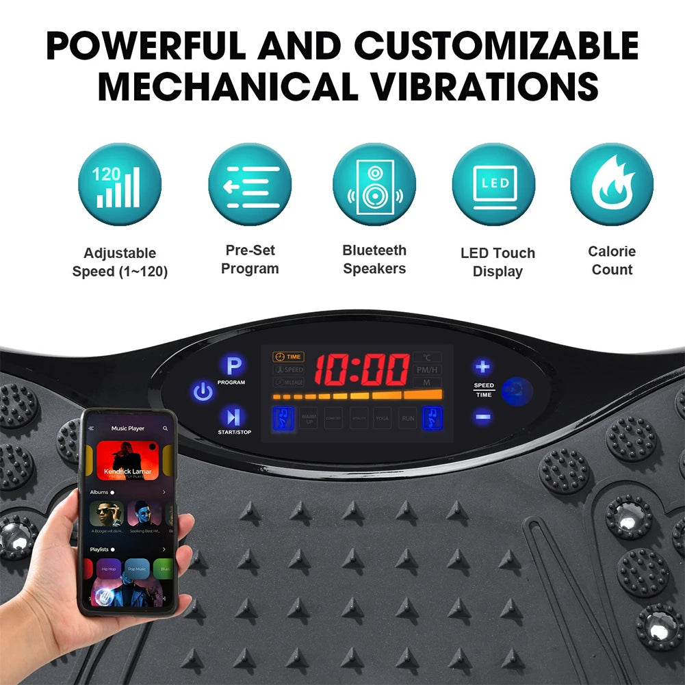 Fat Shaking Bluetooth Full Body Vibration Machine — Adjustable Speed Home Training Platform