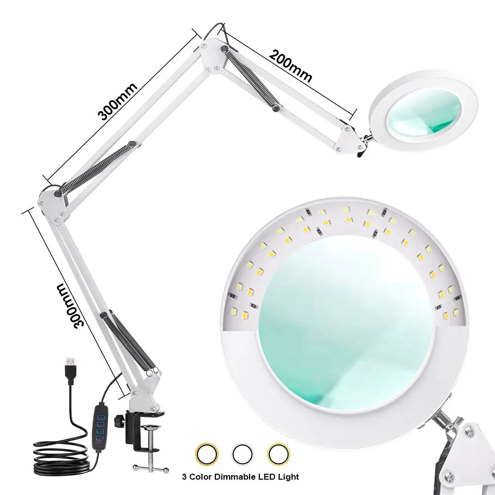 72-LED Illuminated Magnifier with 3-Color Lighting