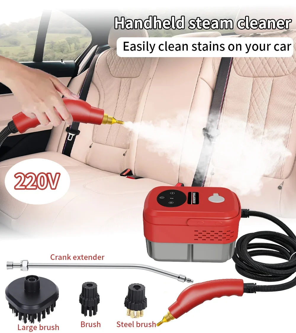 2500W Handheld Steam Cleaner – High Temperature for Air Conditioner, Kitchen Hood & Car (110V/220V)