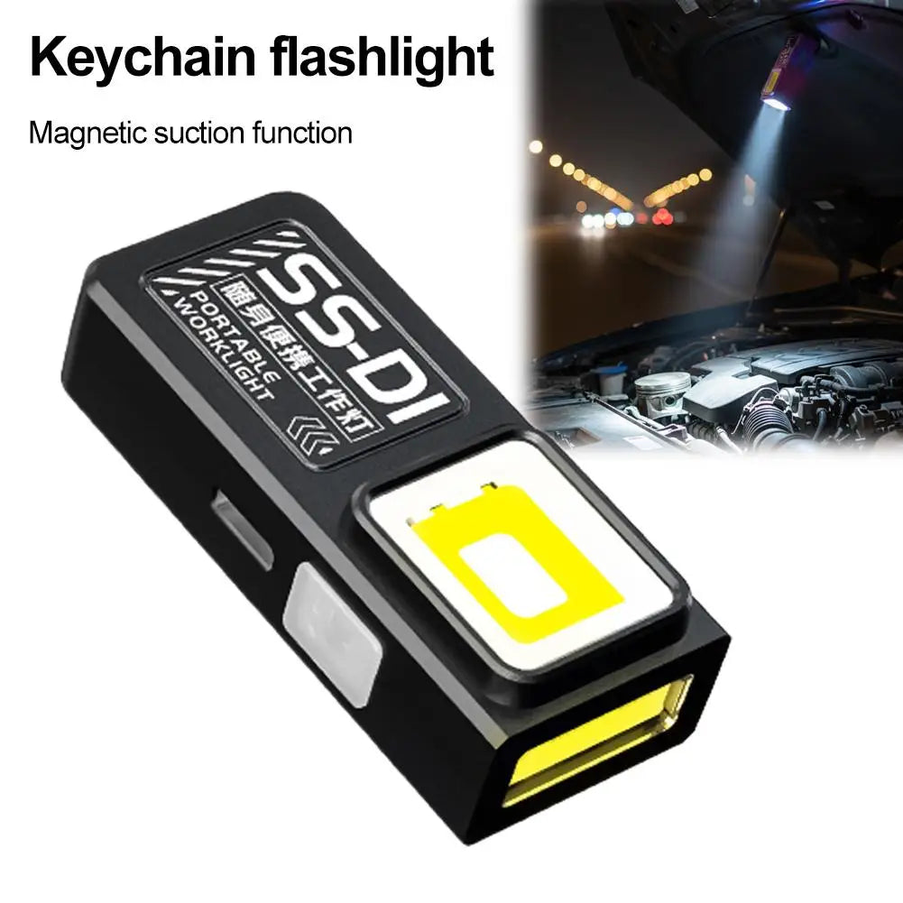 Portable Mini COB LED Flashlight – Rechargeable Waterproof EDC Work Light with Clip & Magnet