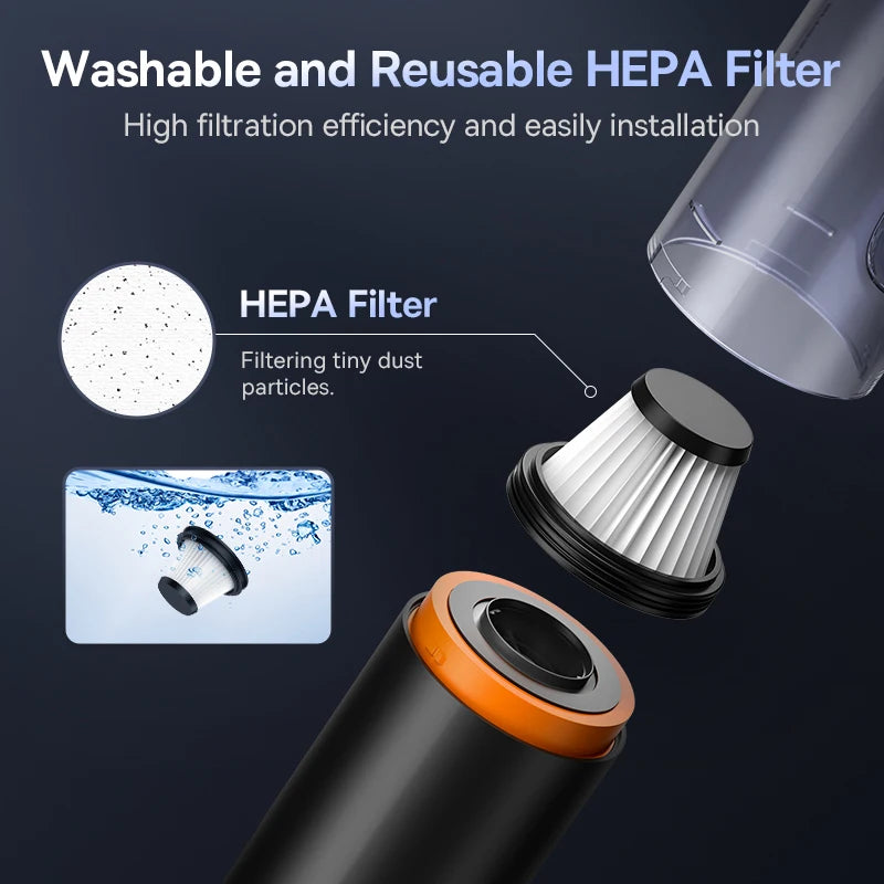 Baseus A5 Air 2-in-1 Wireless Car Vacuum Cleaner – Powerful Handheld Strong Suction Portable