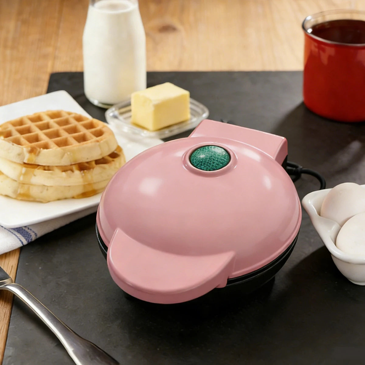Mini Waffle & Sandwich Cake Baking Machine — Fully Automatic Multifunctional Electric Pan