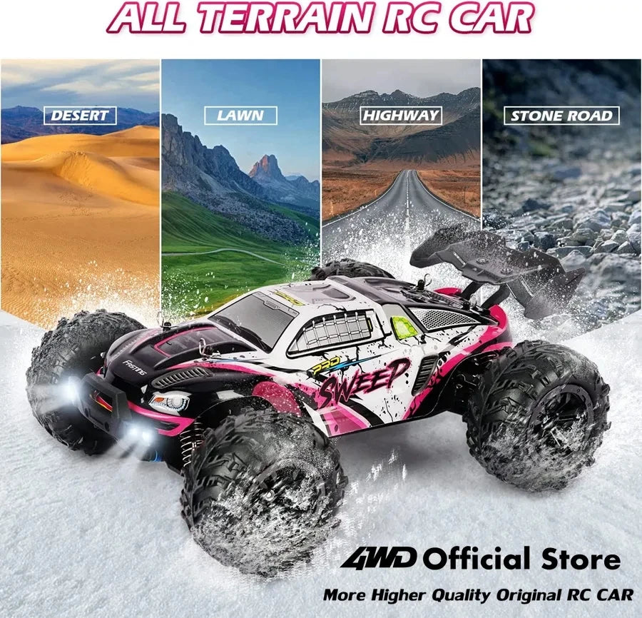 4WD 1:16 Scale High Speed Brushless RC Car – 50 or 80KM/H Off-Road Drift Racing Buggy Truck