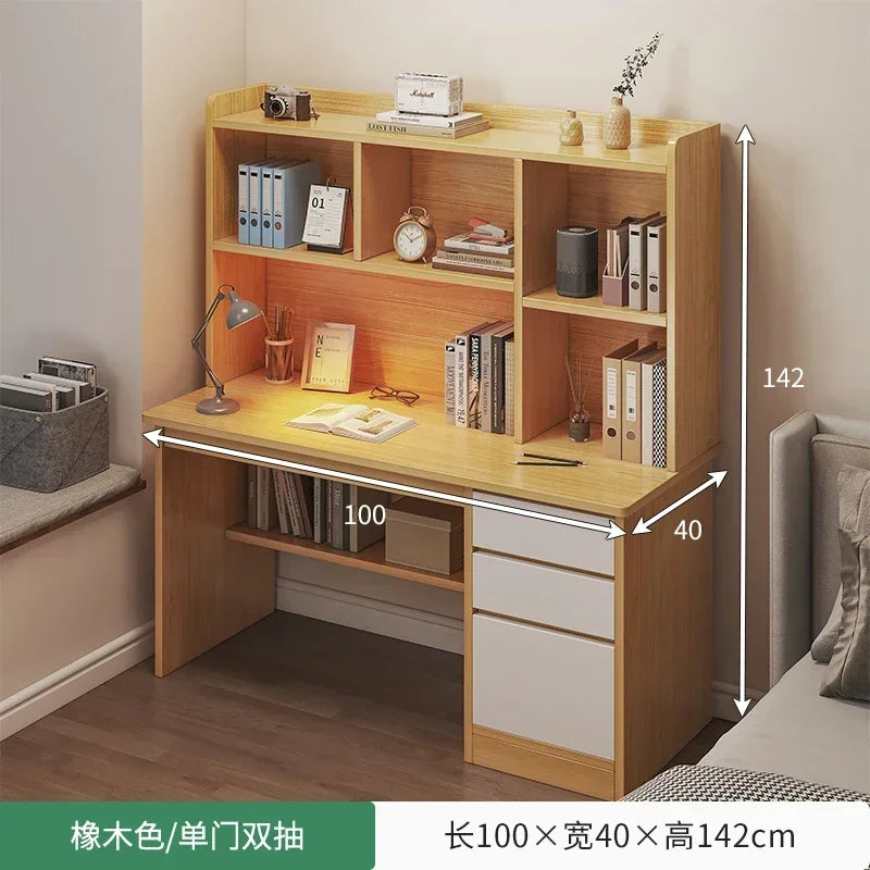 Simple Modern Computer Desk — Student Writing & Home Office Workbench, Multiple Configurations