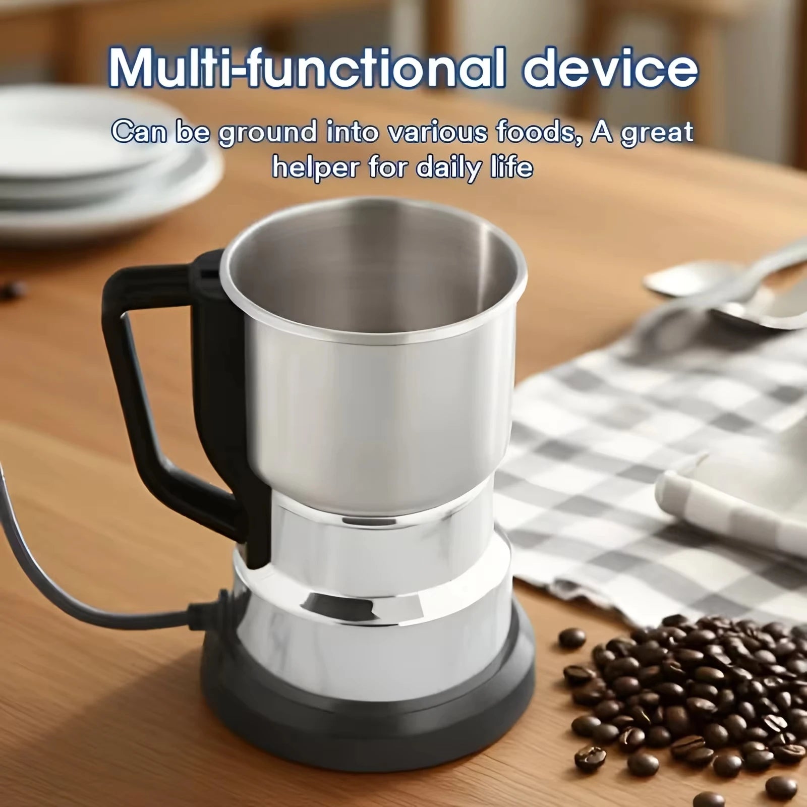 Multi-Functional Electric Spice & Herb Grinder — Powerful One-Touch Grinding for Kitchen Use