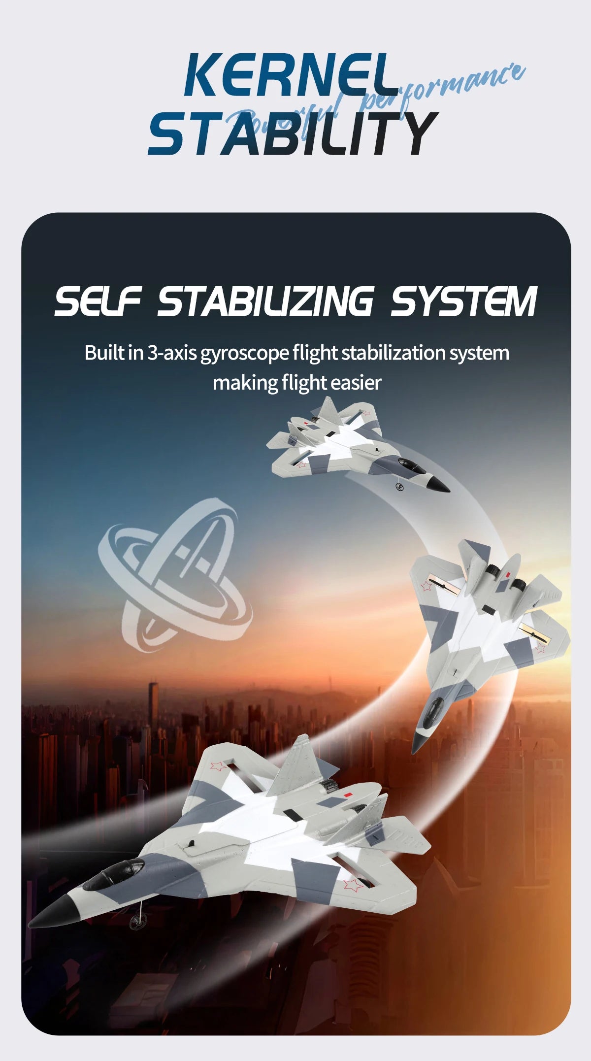 SU35 2.4G RC Foam Fighter Glider Airplane – Remote Control EPP Fixed Wing Plane