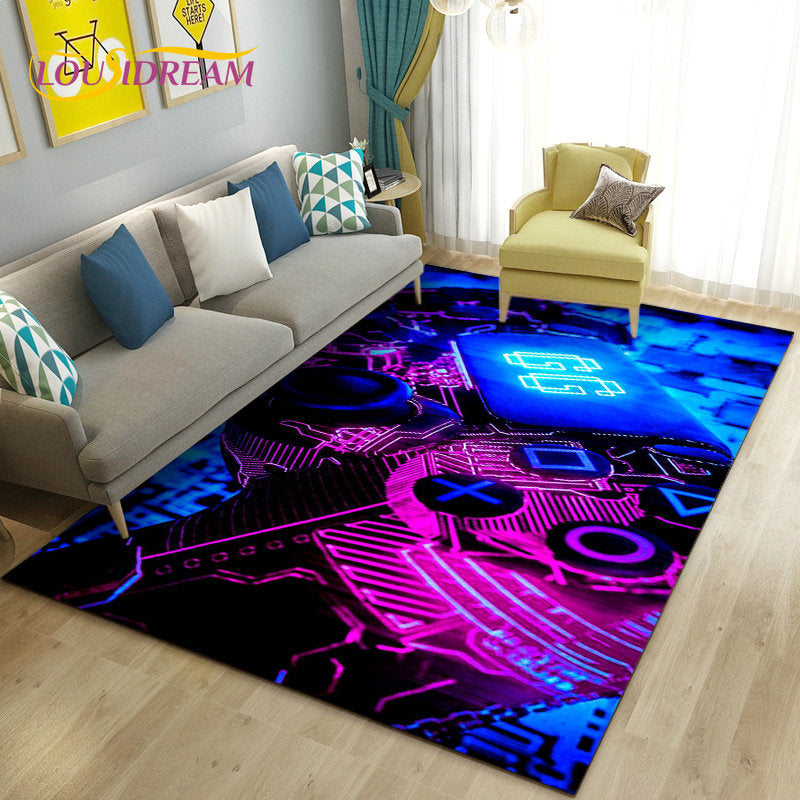 3D Game Controller Area Rug – Non-Slip Kids Carpet for Bedroom, Living Room & Playroom