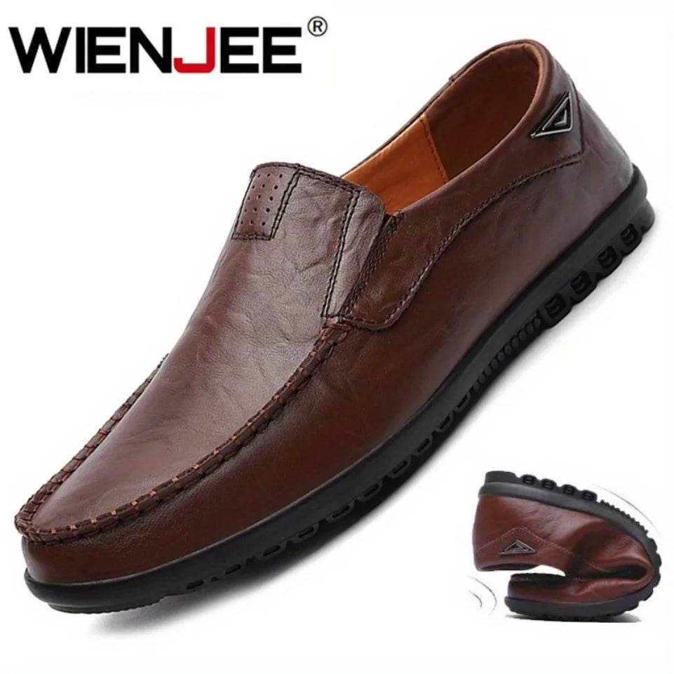 Men's Genuine Leather Slip-On Loafers